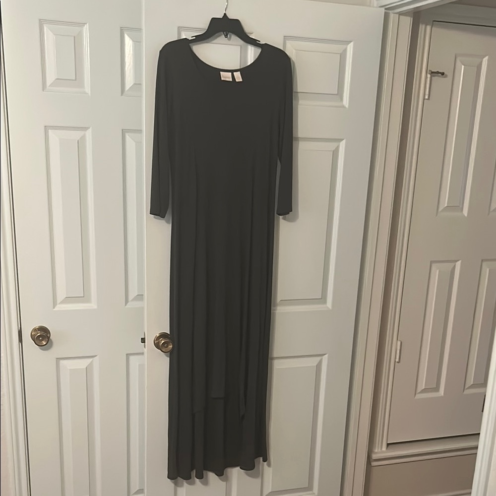 Chico's Classic Gray Three Quart length Sleeve Dress
